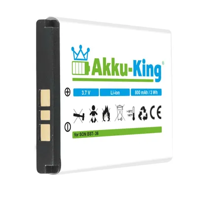 Produktbild von Akku kompatibel mit Sony-Ericsson BST-36 - Li-Ion 800mAh - für T250i, T270i, T280i, W200i, Z310i, Z550i