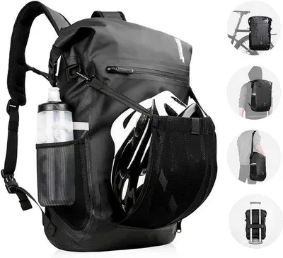 Produktbild von Famanu 3-in-1 Fahrradtasche wasserdicht - Rucksack und Umhängetasche
