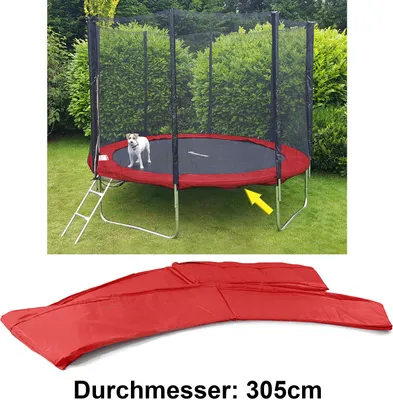 Produktbild von Sicherheits Schutz Rand Abdeckung für Trampolin Sprungfedern 305 CM Rot
