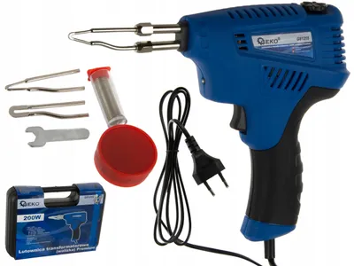 Produktbild von Transformator Lötpistole 200W 500C° Set mit Koffer Lötkolben Lötzinn
