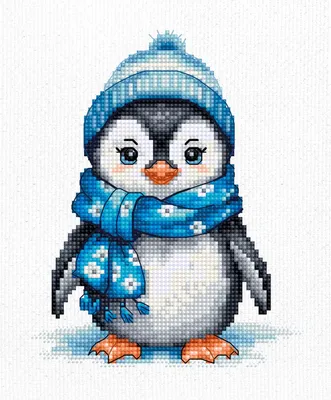 Immagine prodotto di Luca-S kit per ricamo a punto croce "Pinguino", schema contato, 11x13cm