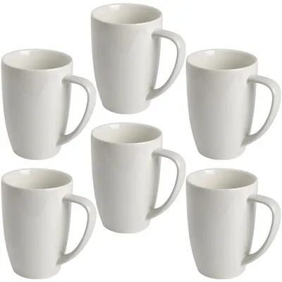 Image de Solidchoice - Ensemble de 6 tasses à café en porcelaine, 340 ml