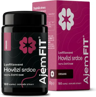 Produktbild von AjemFIT Rinderherz, gefriergetrocknet - 180 Kapseln