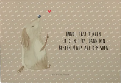 Produktbild von Mr. & Mrs. Panda Frühstücksbrett Hund Liebe - Hundeglück - Geschenk, Glas-Schneidebrett, vesperbrett, Hunde, Hackbrett, Sprüche, Servierplatte, Herz, Schneidebrett