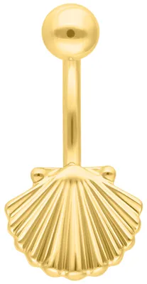 Produktbild von Wildcat Bauchnabelpiercing - Shell Bananabell  aus Titan Grad 23, Körperstelle: Bauchnabel, Länge: 10,0mm, Gold