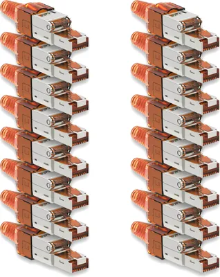 Produktbild von Netzwerkstecker Cat7 CAT 7 RJ45 Stecker 16x Steckverbinder werkzeuglos geschirmt
