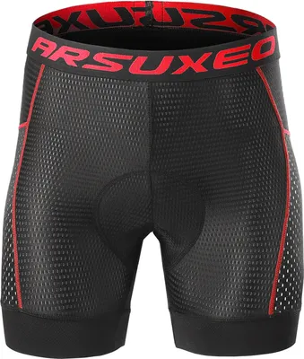 Produktbild von Lixada Radlerhose Herren mit Sitzpolster 5D Gepolsterte Fahrradhose kurz Atmungsaktive Elastizität Schnelltrocknende Stoßfeste Herren Fahrrad Hosen Radhose (XL)