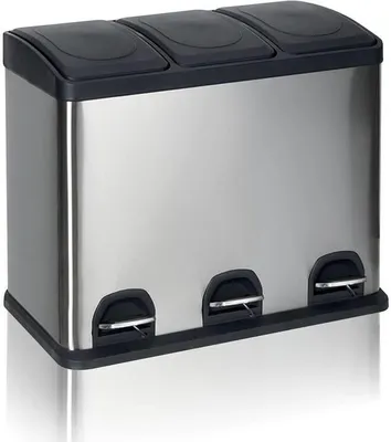 Produktbild von BRILANZ SAVERY Edelstahl-Recyclingbehälter 60 l, 3 × 20 l