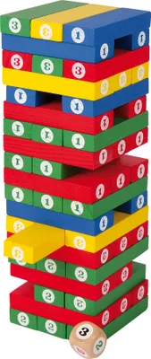 Zdjęcie produktu dla Gra Small Foot Jenga - Kolorowa Z Liczbami