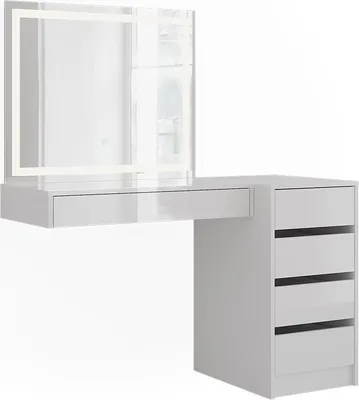 Image de Coiffeuse Vicco Sherry blanc/blanc brillant 120cm 3 parties, Model 57728