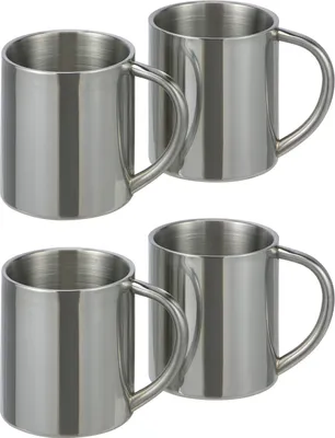 Produktbild von 4er Set Thermobecher Edelstahl 200ml Trinkbecher Doppelwandig Isolierbecher Kaffee Thermo Tasse Edelstahlbecher