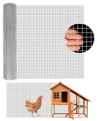 Produktbild von Volierendraht verzinkt 30 m x 90 cm Rolle Drahtgeflecht Gartenzaun Kaninchenzaun silber