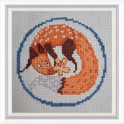 Zdjęcie produktu dla Zestaw do haftu krzyżykowego RTO "Lis", wzór liczony, 11x15cm