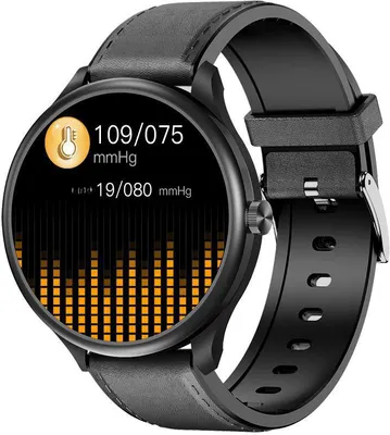 A close-up shot of a smartwatch displaying health metrics.