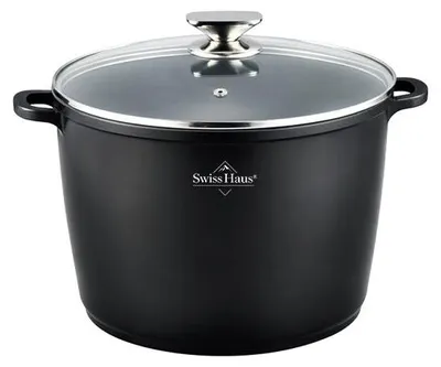 Immagine prodotto di Pentola con coperchio Swiss Haus-Basle, alluminio, 24x18 cm, 7 L, nero