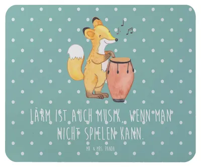 Produktbild von Mr. & Mrs. Panda Mouse Pad Schlagzeug Lärm - Meeresbrise - Geschenk, Lernen, mousematte, Präsenz, Musik, Schlagzeuger, Musiker, Instrument, mausteppich, Trommeln, Beats
