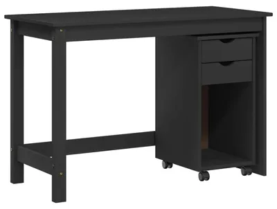 Immagine prodotto di vidaXL Set di scrivania e mobiletto, 2 pezzi, grigio, legno di pino massello