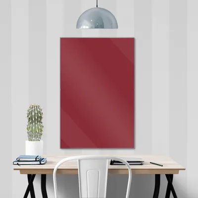 Produktbild von banjado Magnettafel aus Glas, beschreibbar, 60x90cm groß, ESG Sicherheitsglas mit Motiv Burgund [MTGH3-0013]