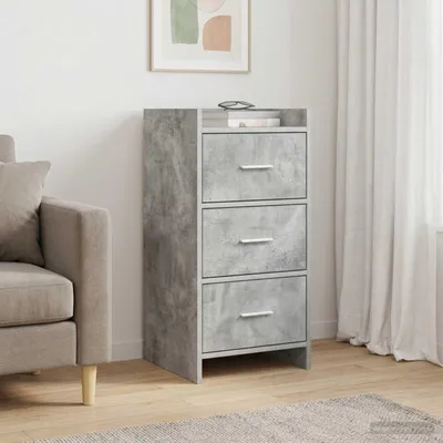 Image de Buffet vidaXL gris béton 40 x 36 x 80 cm en aggloméré
