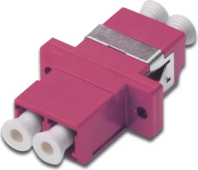 Produktbild von DIGITUS LWL Kupplung LC->LC Multimode Duplex OM4 violet