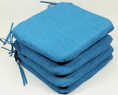 Produktbild von Rattani Sitzkissen Stuhlkissen Billy 40 x 40 cm hell blau, Set 4