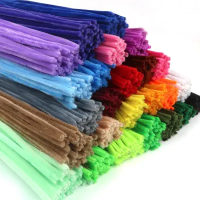 Produktbild von Omgoods – Bogenstifte, 400 Stück – Bunt – Aus Chenilledraht – Biegsam – Flauschig – Kreative DIY-Dekoration