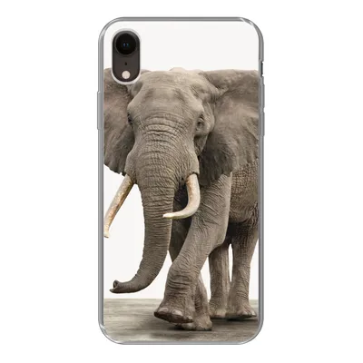 Produktbild von MuchoWow® Handyhülle Schutzhülle Hülle für iPhone XR Elefant - Kinder - Tiere - Mädchen Silikon Softcase Handy Hülle - Schutzdeckel