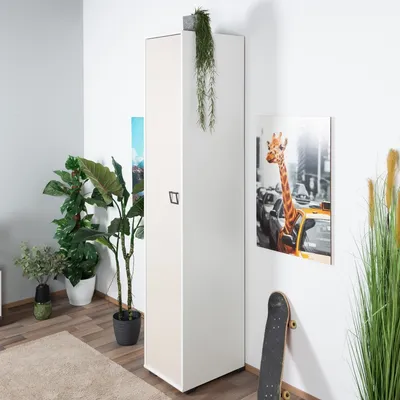 Produktbild von Jugendkleiderschrank Weiß 236x44x56 cm