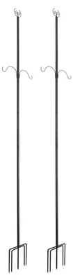 Produktbild von Lichtstativ - Haltestangen - 2er-Set - 40 cm je Stange - Eisen - Für Außenbereich - Schwarz