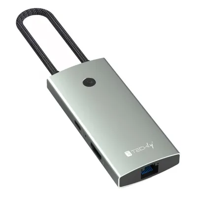 Productafbeelding van Techly IUSB32C-HUB6HPDI, USB 3.2 Gen 1 (3.1 Gen 1) Type-C, HDMI, RJ-45, USB 3.2 Gen 1 (3.1 Gen 1) Type-A, USB 3.2 Gen 1 (3.1 Gen 1) Type-C, 5000 Mbit/s, 60 Hz, 3840 x 2160, 3840 x 2160 pixels