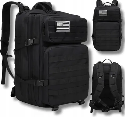 Obrázek produktu pro OMNA | Školní batoh 45L - vojenská zelená - taktický batoh - ergonomický a voděodolný