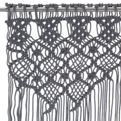 Produktbild von Langlebige Makramee Vorhang Anthrazit 140x240cm Baumwolle - Möbel127119 - Gardinen & Vorhänge