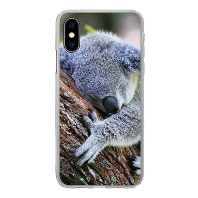 Produktbild von MuchoWow® Handyhülle Schutzhülle Hülle für iPhone X Koala - Baum - Schlaf - Kinder - Jungen - Mädchen Silikon Softcase Handy Hülle - Handyhülle