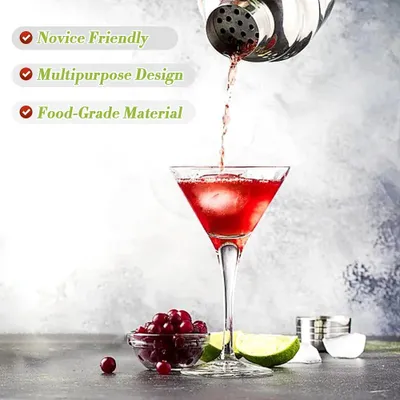 Produktbild von Cocktail Shakers, 25oz 750ML Martini Shaker Getr?nke Shaker mit eingebautem Sieb fš¹r Barkeeper, Edelstahl-Bar-Shaker fš¹r Familien, Bars Weihnachten Party, Margarita-Mixer fš¹r Mixgetr?nke