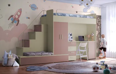 Immagine prodotto di Letto a soppalco in legno – Per la tua camera: pratico e salvaspazio.