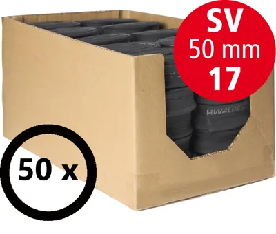 Imagen del producto de Cámara Schwalbe SV17, 28 pulgadas, 28 x 47-622, válvula FV de 50 mm, resistente a pinchazos (50)