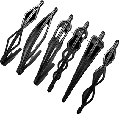 Obrázek produktu pro Sponky do vlasů, Vlnitý design, Módní styl, černá
