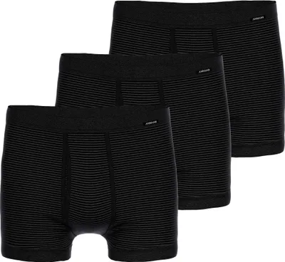 Produktbild von AMMANN Herren Boxershorts 3er Pack - Boxer Briefs Jeans, Weichbund, Eingriff, Feinripp, Baumwollmischung Anthrazit XL