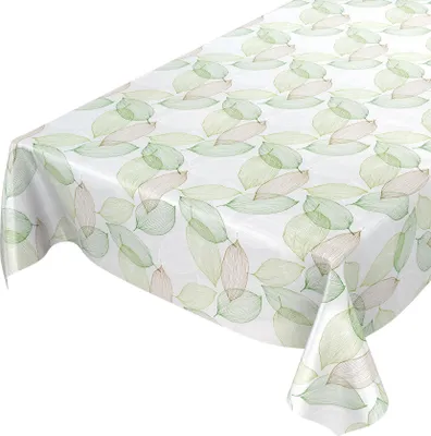 Produktbild von Tischdecke Wachstuch Blumen Grau Robust Wasserabweisend Breite 140 cm Länge 100 cm