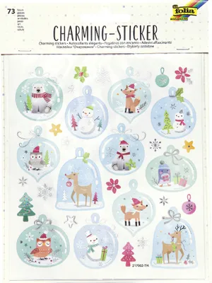 Produktbild von folia Weihnachts-Sticker Charming Christmas I 2 Blatt