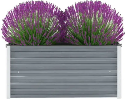 Image de Vidaxl -Flanner vermehrte 100x40x45 cm verzinkter Stahlgrau