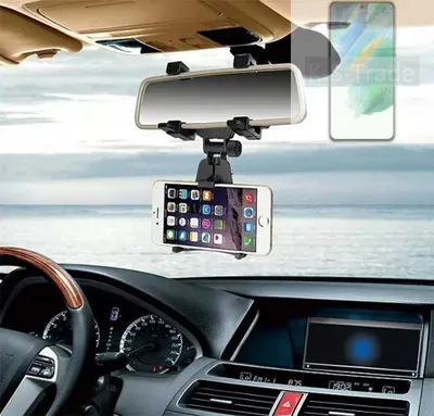 Produktbild von K-S-Trade Smartphone Halterung kompatibel mit Samsung Galaxy S21 FE SD888 Rückspiegel Halterung schwarz Auto Halterung KFZ Halter