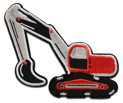 Obrázok produktu pre Bagger red - nažehľovacia nášivka, nažehľovacia aplikácia, nášivky, záplaty, na nažehlenie, veľkosť: 7,6 x 9 cm