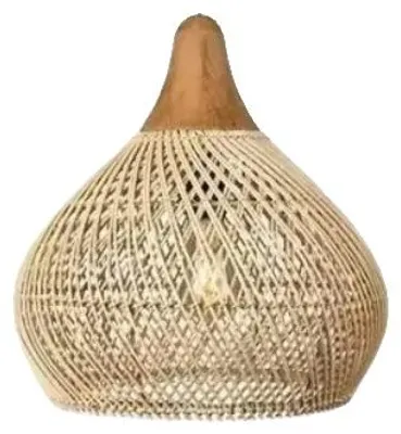 Zdjęcie produktu dla Lampa wisząca, ręcznie wykonana, styl vintage, wymiary: średnica 40 cm x wysokość 40 cm, kolor beżowy, bez żarówki