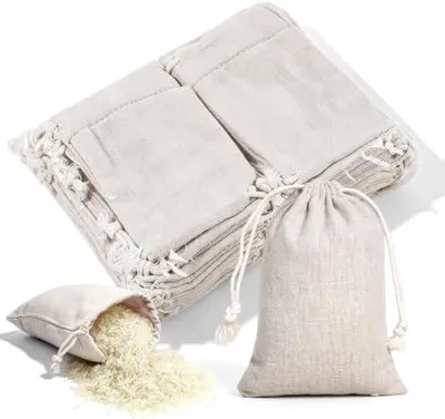 Produktbild von 50 Baumwollsäckchen 10x15cm mit Kordelzug für Geschenke