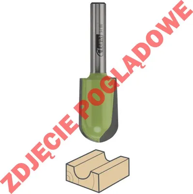 Produktbild von LUNA 2-Schneiden-Holzfräser halbkreisförmig konvex 1,6x52mm 210100103