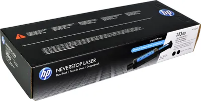 Produktbild von HP 143AD Doppelpack Schwarz Original Neverstop Toner-Nachfüllkit, 2500 Seiten, Schwarz, 2 Stück(e)