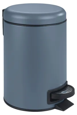 Immagine prodotto di WENKO cestino per rifiuti 3L cestino per cosmetici a pedale Leman blu WC ospiti bagno