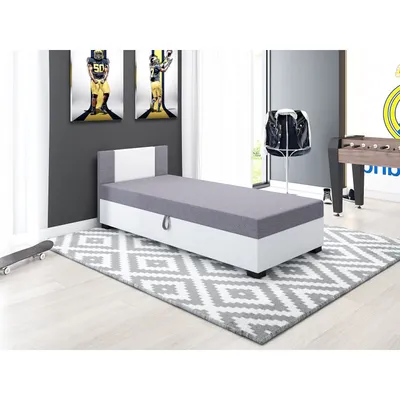 Obrázek produktu pro Čalouněná postel 120x195 MERY 2 - šedá / bílá
