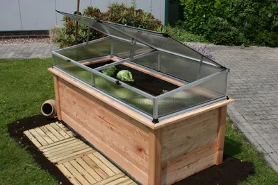 Produktbild von KGT Frühbeet Aufsatz für Hochbeet "Woody 210" 2,07 x 0,91 x 0,31 m (B x T x H)
